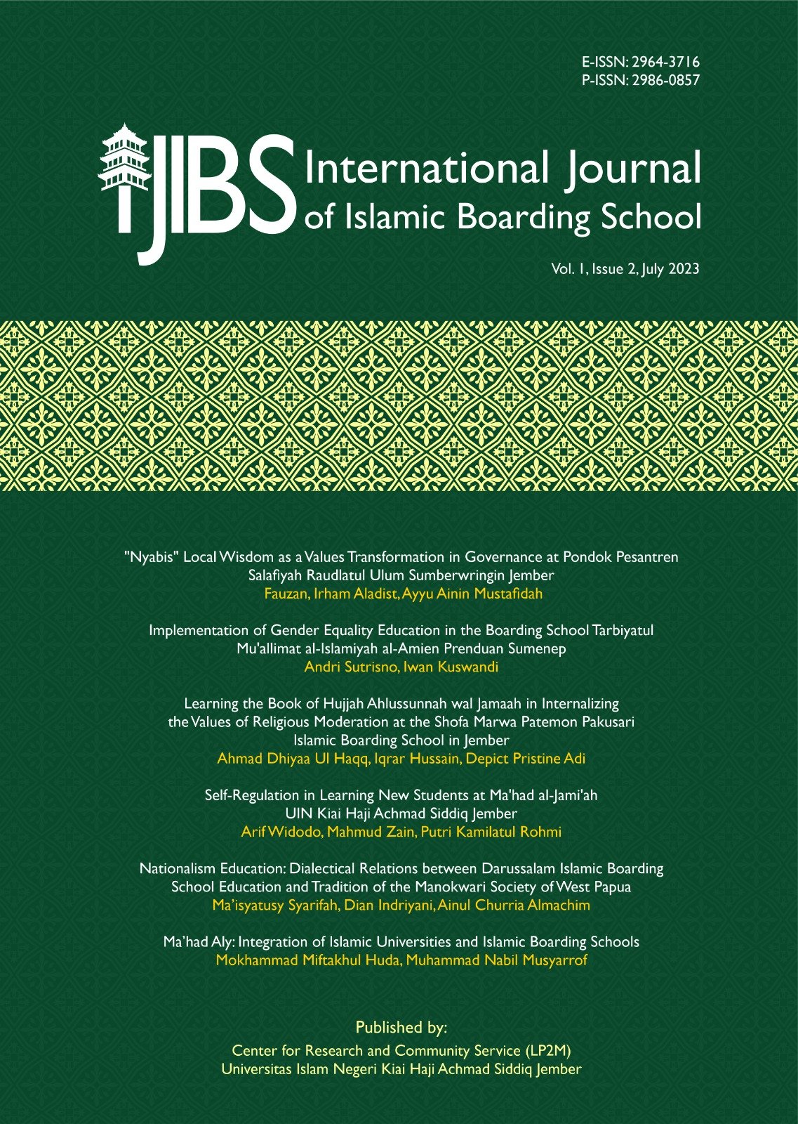 IJIBS: International Journal of Islamic Boarding S