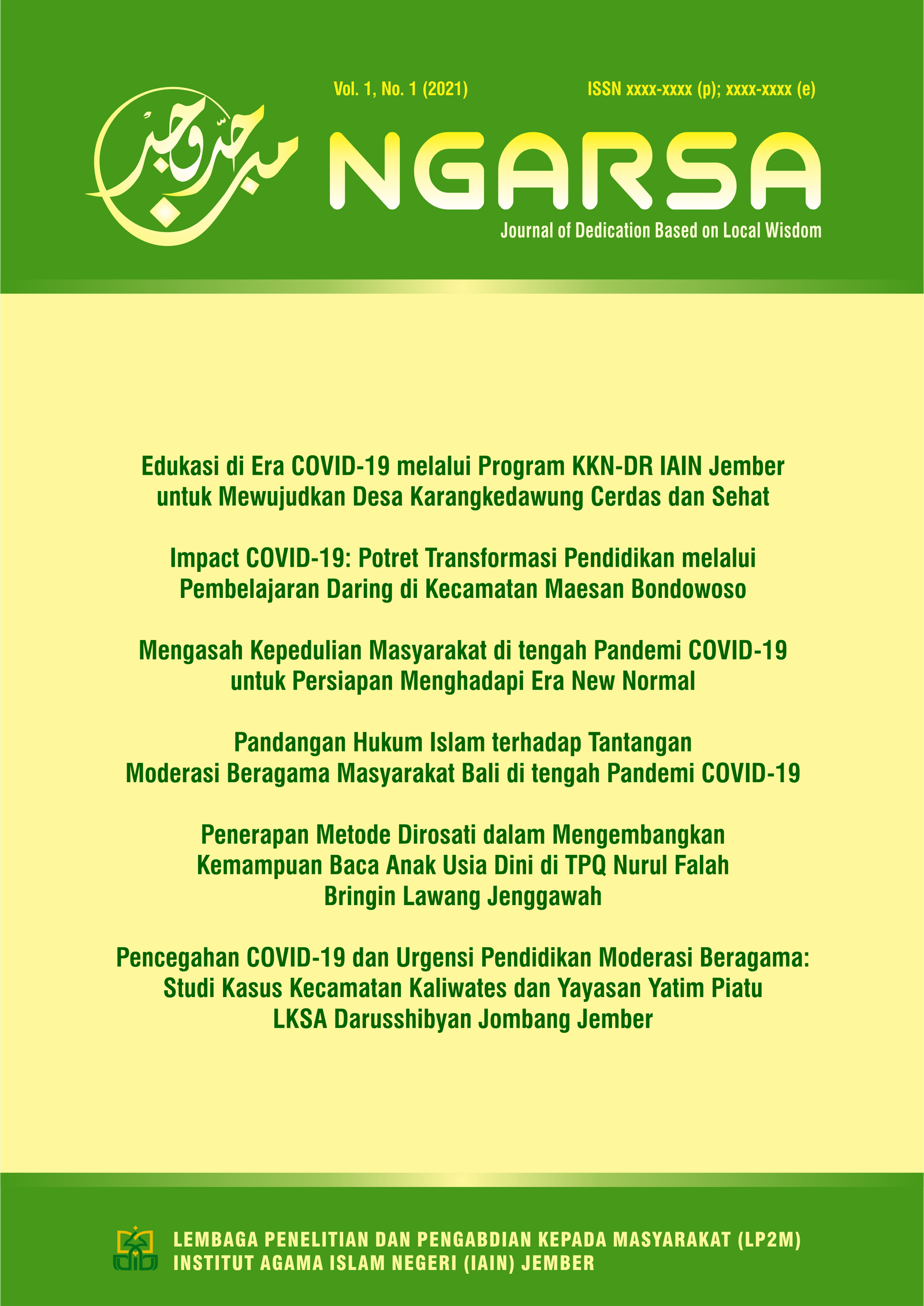 Ngarsa: Journal of Dedication Based on Local Wisdo