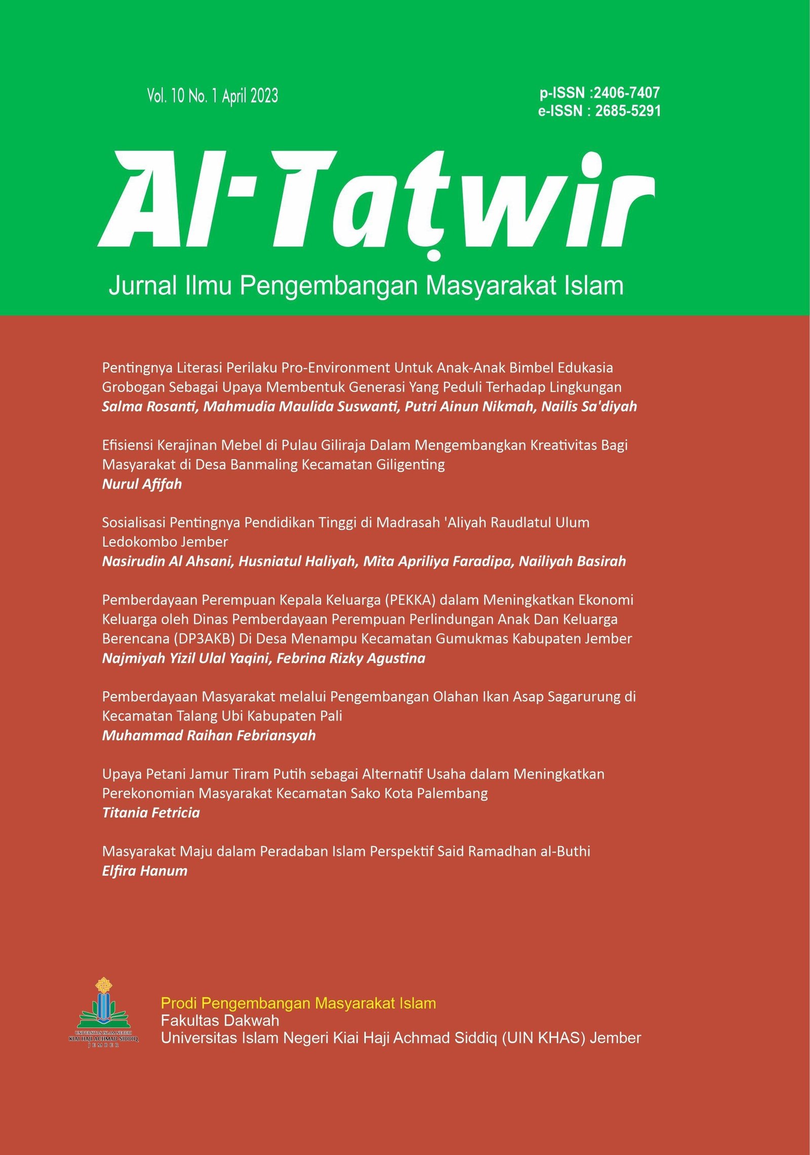 Al-Tatwir: Jurnal Pengembangan Masyarakat Islam